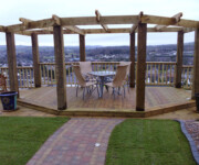 Roe Landscapes Paving & Landscaping Specialists, Dungiven, Decking with great view