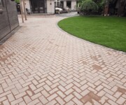 Roe Landscapes Paving & Landscaping Specialists, Dungiven, Brick paving and grass