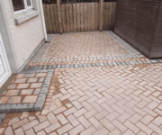 Back yard paving bricks