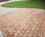 Red brick paving