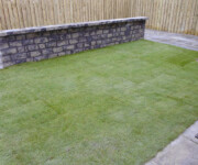 Roe Landscapes Paving & Landscaping Specialists, Dungiven, Small wall with new grass
